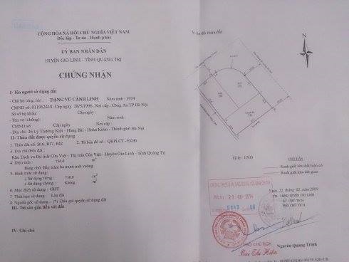 Cần bán đất Quảng Trị, gần khu nghỉ mát Cửa Việt, diện tích 730m2