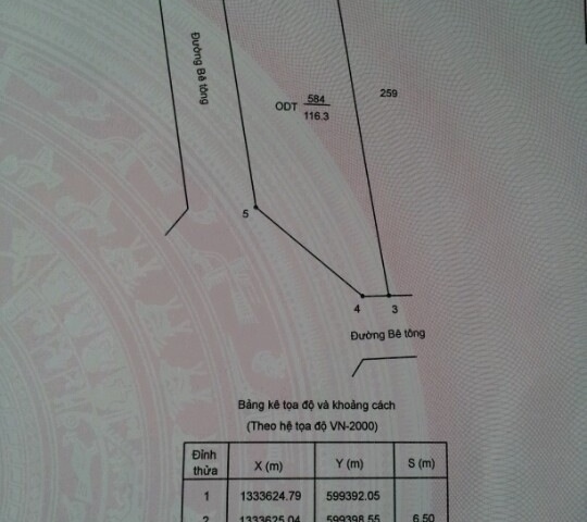 Cần bán lô đất 2 mặt tiền tại thôn Bãi Giếng Trung, Cam Đức, Cam Lâm, gần nhà thờ Nguyện