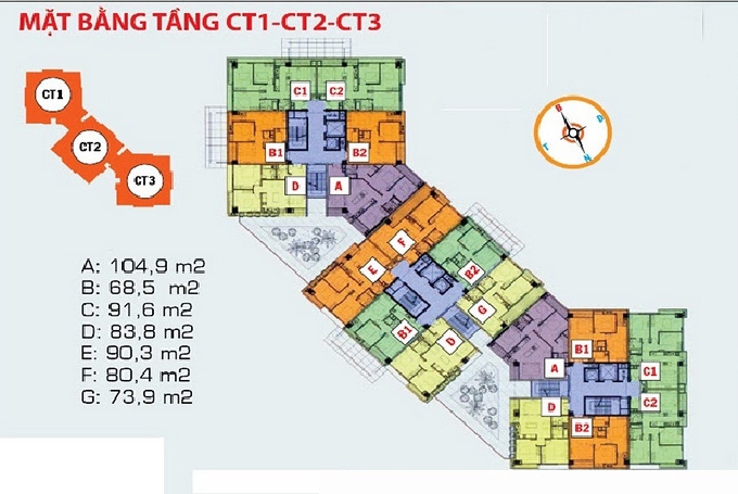 Bán căn hộ Hà Đô Nguyễn Văn Công 2 căn cuối - 2100 triệu, 68.5 m2 và 84 m2. Đã bàn giao