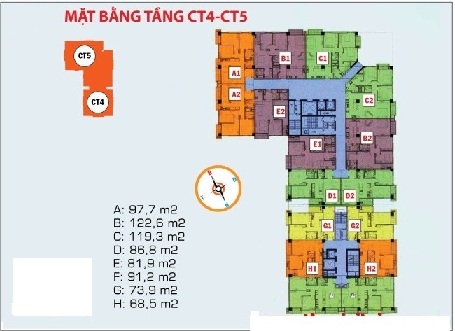Bán căn hộ Hà Đô Nguyễn Văn Công 2 căn cuối - 2100 triệu, 68.5 m2 và 84 m2. Đã bàn giao
