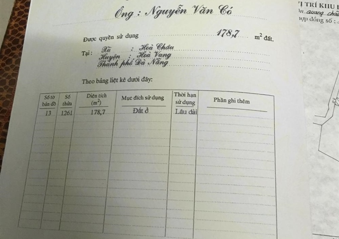 Cần bán đất thôn Quang Châu, Xã Hòa Châu, Huyện Hòa Vang