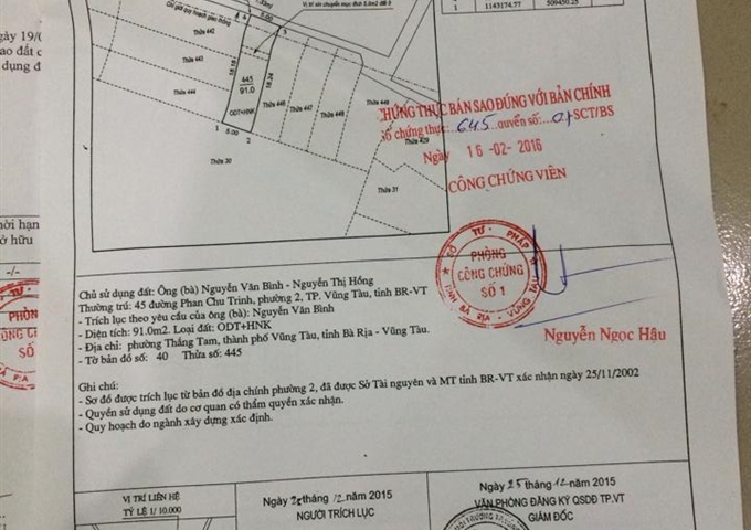 Bán đất gần biển Bãi Sau Vũng Tàu, 80m2, giá 2.1 tỷ