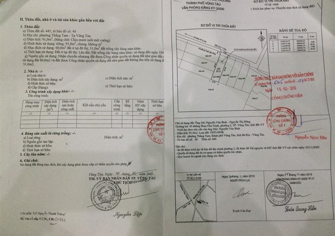 Bán đất gần biển Bãi Sau Vũng Tàu, 80m2, giá 2.1 tỷ