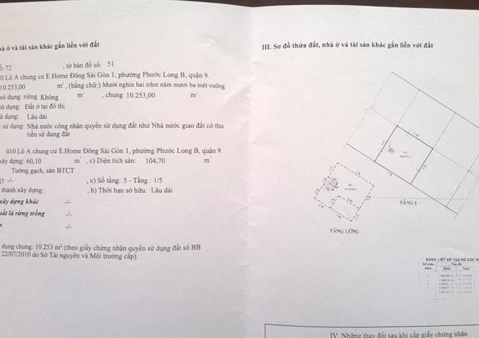 Bán căn hộ shop house 105m2 tại khu căn hộ Ehome 1, Dương Đình Hội, quận 9, chính chủ