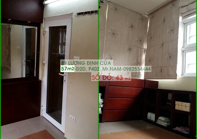 Bán căn hộ - tập thể mới nhất Phương Mai - D2D - P402- 57m2