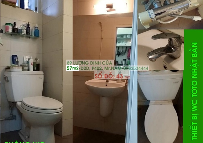 Bán căn hộ - tập thể mới nhất Phương Mai - D2D - P402- 57m2