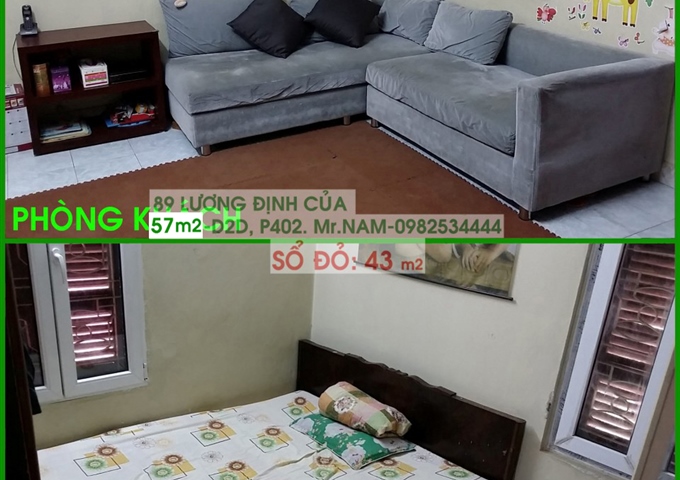 Bán căn hộ - tập thể mới nhất Phương Mai - D2D - P402- 57m2