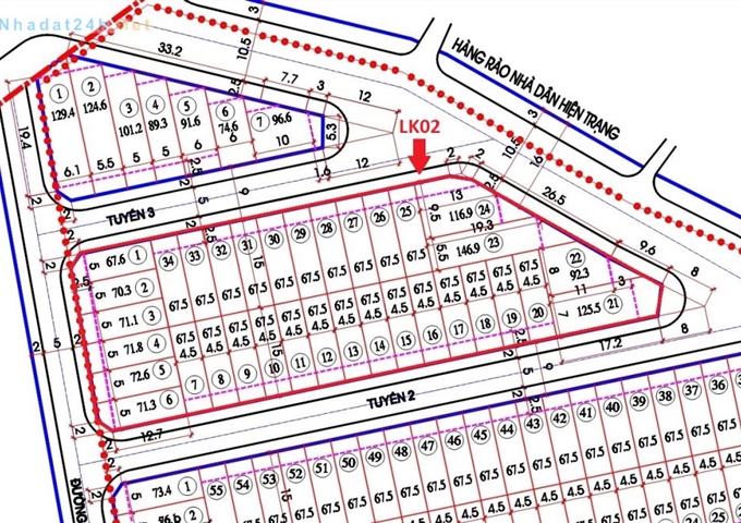 Bán liền kề Lộc Ninh, Chúc Sơn, Chương Mỹ 13 triệu/m2