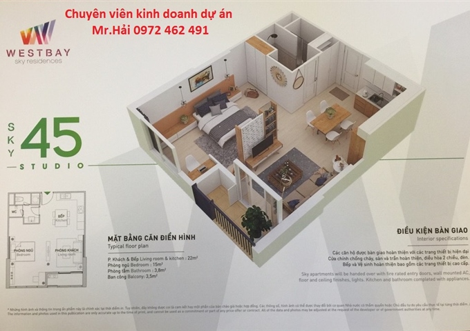 Mở bán tháp A chung cư Westbay KĐT Ecopark tri ân khách hàng full nội thất