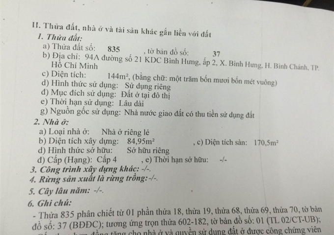 Cần bán gấp nhà đường số 21, KDC Bình Hưng, Bình Chánh