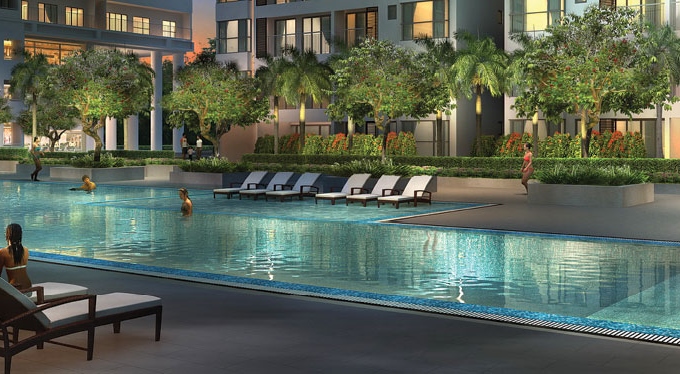 Đường hầm đi bộ qua Crescent Mall và cầu thầy tiêu 3 kết nối Scenic Valley với các khu khác