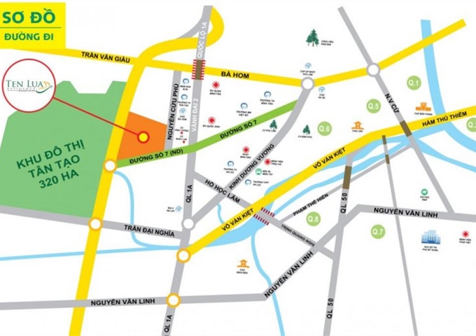 Bán 3 nền đất tại dự án Tên Lửa Residence, Quận Bình Tân