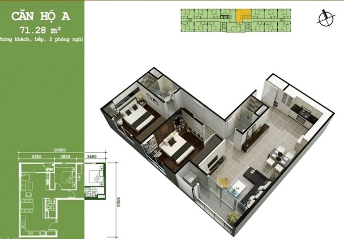 Bán căn hộ Hoa Sen Q11, 71m2 2PN, 2WC