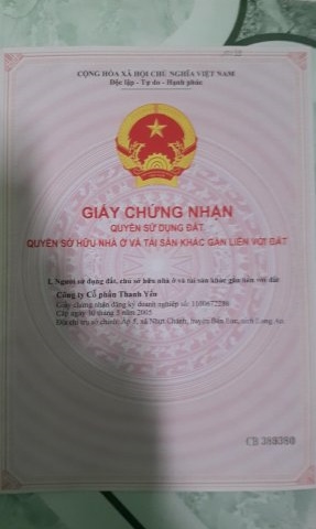 Lô đất mặt tiền Tỉnh Lộ 832, gần khu công nghiệp và chợ Nhựt Chánh. Liên hệ 0936 938 565