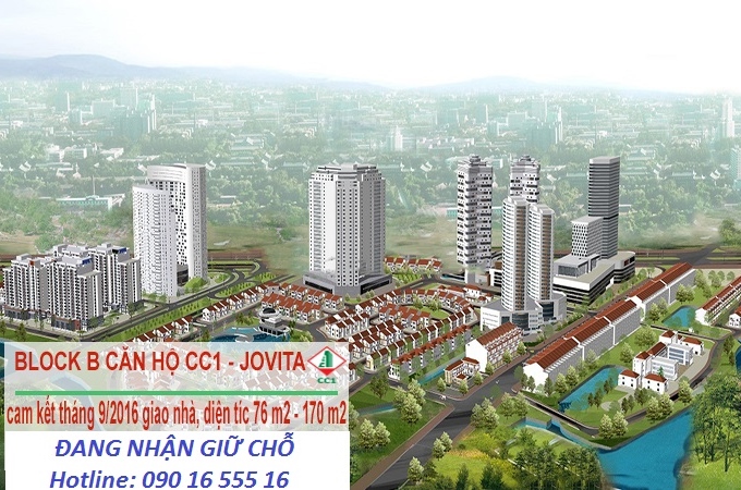 Bán căn hộ CC1 Jovita Bình Chánh, đường Nguyễn Văn Linh, ở ngay, gia từ 885 triệu - 1.2 tỷ/2PN