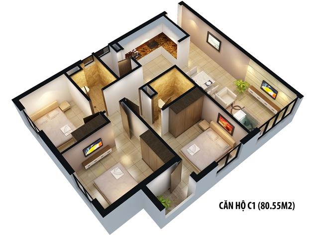 Chính chủ cần cho thuê căn hộ 3 phòng ngủ tại chung cư Gamuda City - 093 239 4143