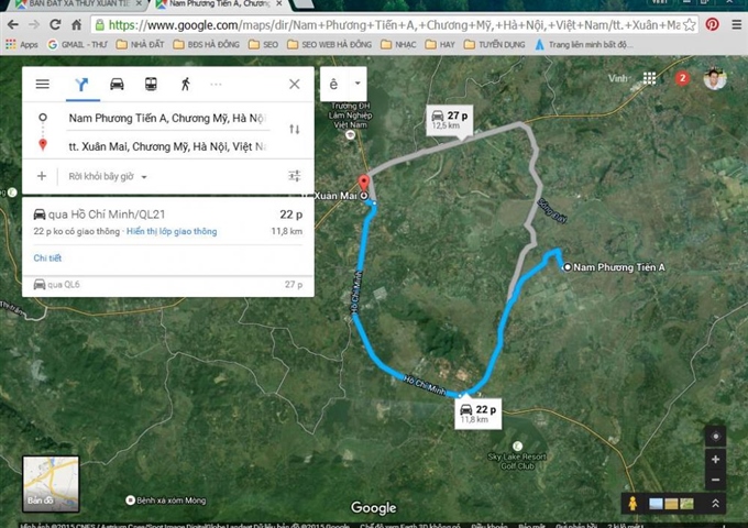 Bán đất xã Nam Phương Tiến, Chương Mỹ, Tp Hà Nội