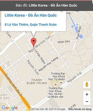 Sang nhượng nhà hàng Hàn Quốc Little Korea số 8 Lê Văn Thiêm