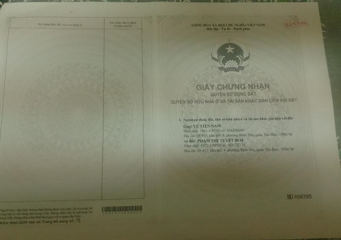 Cần bán gấp nhà số 16, Đ.22, P.Linh Chiểu, Q.Thủ Đức (1T, 2 lầu, 2 sân thượng)KDC cao cấp Him Lam