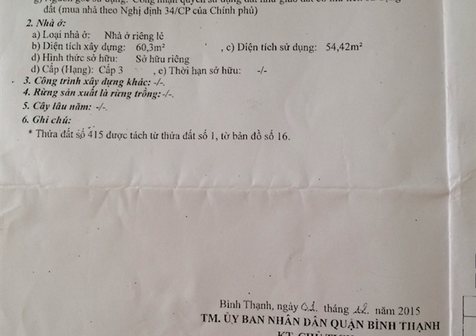 Bán nhà 220/50 Xô Viết Nghệ Tĩnh, P21, Q.Bình Thạnh