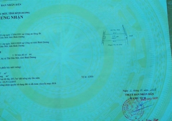 Bán nhà đất đường Lê Hồng Phong, khu phố 8 phường Phú Thọ, Thủ Dầu Một. Sổ chính chủ