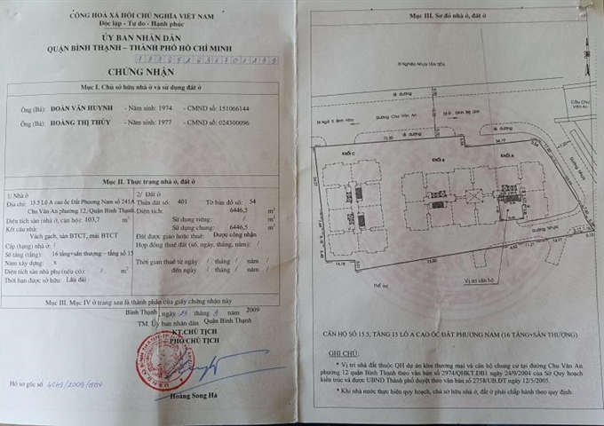 Bán căn hộ chung cư Đất Phương Nam, Phường 12, Quận Bình Thạnh, 104m2, giá bán 2,53 tỷ