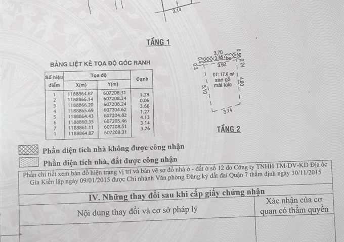 Bán căn 118/36/3 Bùi Văn Ba, P. Tân Thuận Đông, Q7. Quang 090.776.4206