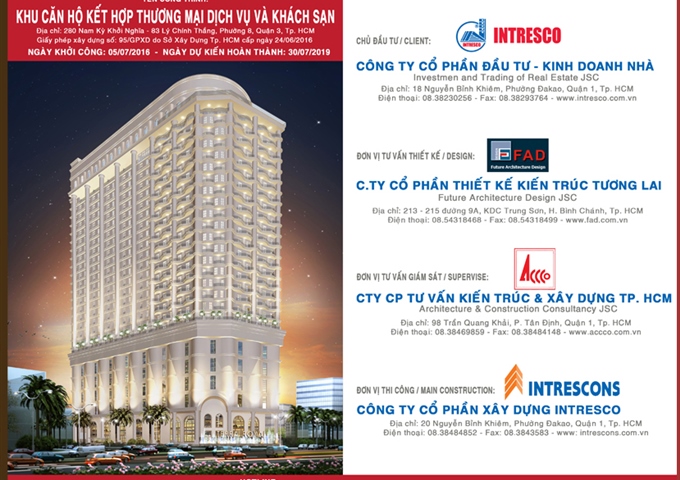 Căn hộ Terra Royal, khách sạn 5* cao cấp, Lý Chính Thắng, Nam Kỳ Khởi Nghĩa. LH CĐT 0902.708.101