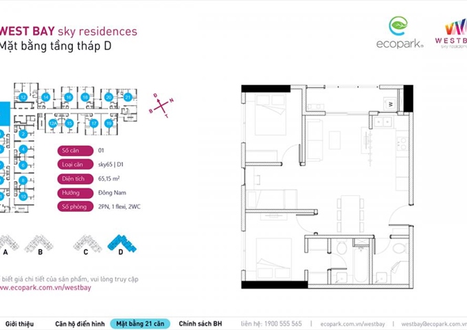Bán chênh thấp căn hộ West Bay Ecopark - 0936 322 933