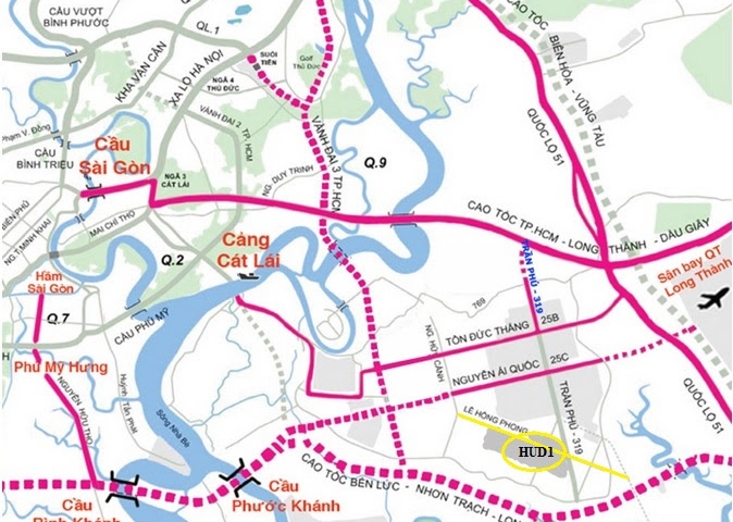 Đất dự án HUD Nhơn Trạch, Đồng Nai, 2.8 triệu/m2, DT 15m*19m