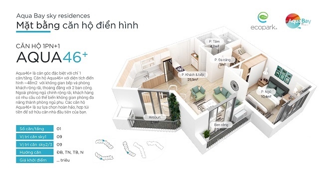 Ecopark mở bán căn hộ Aqua Bay Sky 3 Sky Residences giá chỉ từ 789 triệu - LH: 0936339915