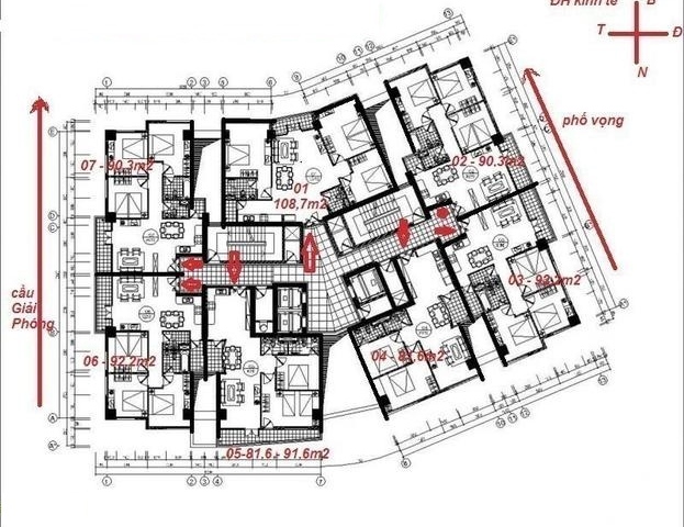 Bán căn hộ chung cư 257 Giải Phóng, chung cư Hòa Phát, tầng đẹp 93 m2, 3 PN, giá 3 tỷ