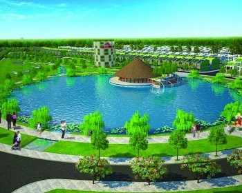 Cần bán lô đất góc mặt tiền nằm ngay Hồ Tịnh Đế Liên, công viên. Dự án Làng Sen Việt Nam