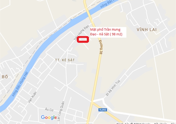 Cần bán gấp đất mặt phố Trần Hưng Đạo - TT Kẻ Sặt (98m2)