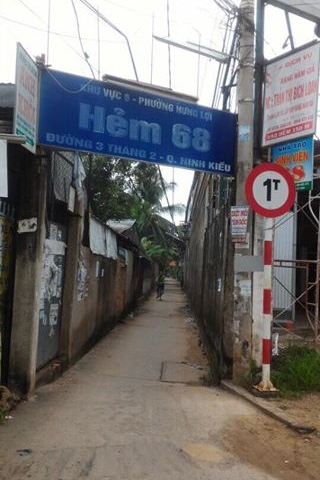 Nhà hẻm 68 đường 3/2, Cần Thơ, DT 117m2 thổ cư