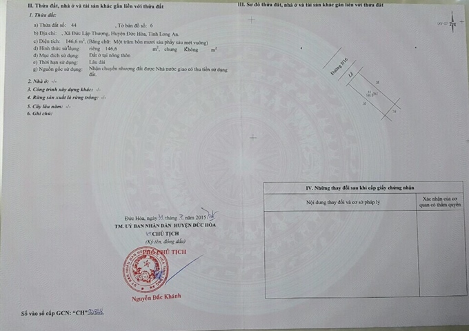 Chính chủ cần bán gấp lô đất nền biệt thự liên kế vườn tại khu dân cư Đức Hòa 3