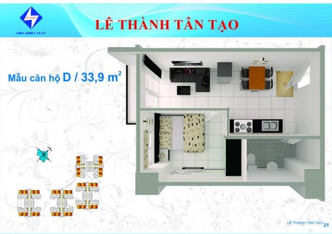 Mở bán Block D dự án Lê Thành Tân Tạo, TT 55tr sở hữu ngay, góp 0% lãi suất. LH: 0908562287