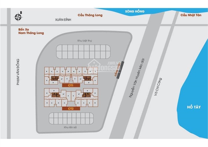 Chung cư mặt đường Nguyễn Văn Huyên kéo dài giá 26tr/m2
