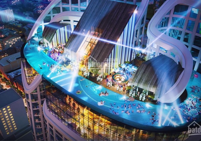 Panorama Nha Trang sở hữu một bể bơi nước mặn vô cực đáy kính trong suốt hàng tỷ đồng