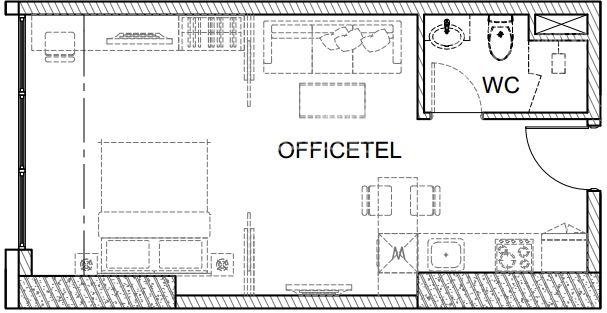 Cắt lỗ officetel 1PN - 1 tỷ 55 - The Sun Avenue - SAV5.2. Xx - TT hành chính Sala Q2