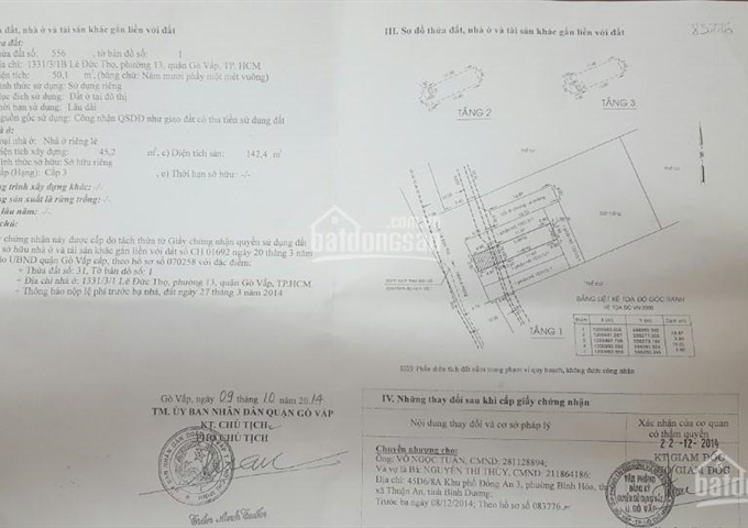 Nhà 1331/3/1B Lê Đức Thọ, p13, Gò Vấp, HXH 8m thông, 4x19m, 1 Trệt + 2 lầu, 4PN, 4WC, Tây Nam