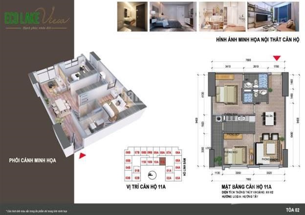 Bán căn hộ Eco Lake View Đại Từ, 21tr/m2, ful nội thất, view 3 hồ. LH: 0961 686 358