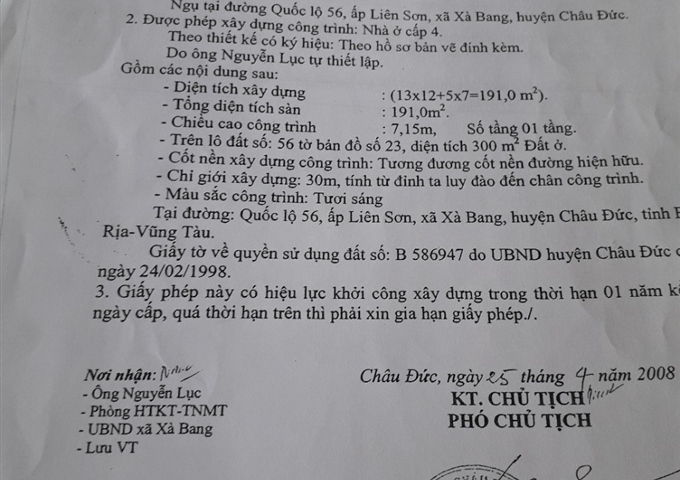 Chính chủ cần bán gấp trang trại heo, Châu Đức, Vũng Tàu