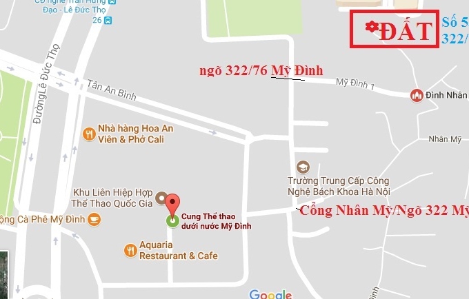 Chính chủ cần bán mảnh đất số 53 ngõ 322/76/18 Mỹ Đình, Nhân Mỹ, gần sân vận động Mỹ Đình, 46 tr/m2