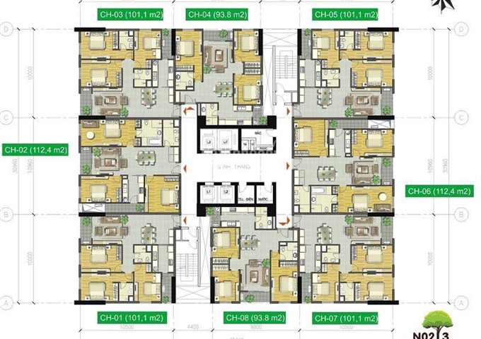 Bán căn hộ N02T3 Ngoại Giao Đoàn. Thiết kế căn hộ hợp lý LH 0979783793