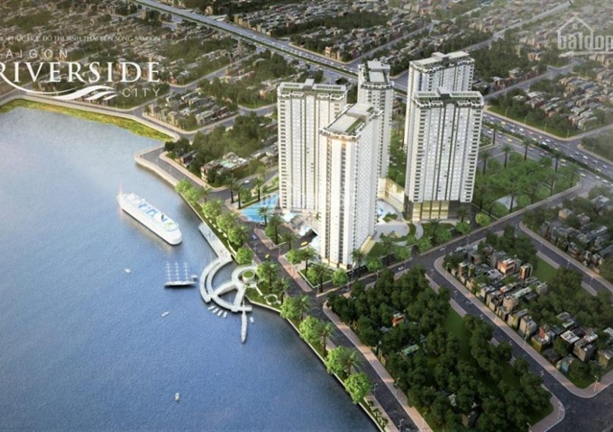 Bán căn hộ 3PN dự án Saigon Riverside City cạnh Khu Đô Thị Vạn Phúc 100% view sông hướng Đông Nam
