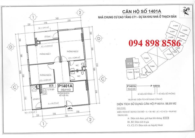 Bán căn ngoại giao CT1 Thạch Bàn 43m2, 63m2, 73m2, 93m2, 98m2 số lượng có hạn