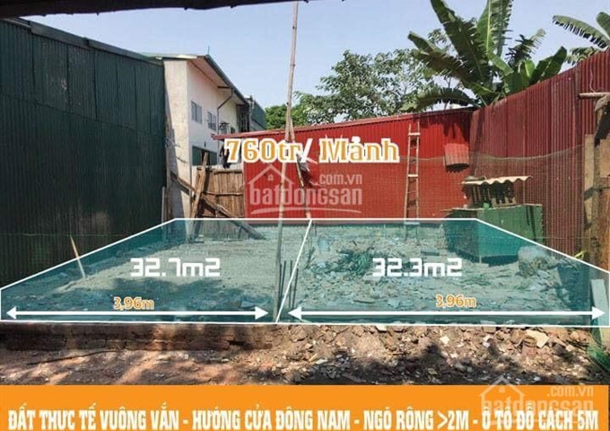 Bán đất ngõ 29/78 Khương Hạ, Thanh Xuân. 1,5 tỷ/65m2 (mặt tiền 8m). Có thể chia đôi bán 760tr/33m