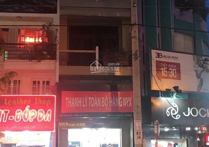 Chính chủ cho thuê nguyên căn nhà MT 279 Nguyễn Trãi, P. 2, Q. 5 DT 4x15m nở hậu giá 91tr/th