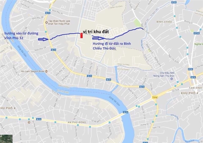 Bán đất Vĩnh Phú 32, Thuận An, Bình Dương. LH: 0936944584